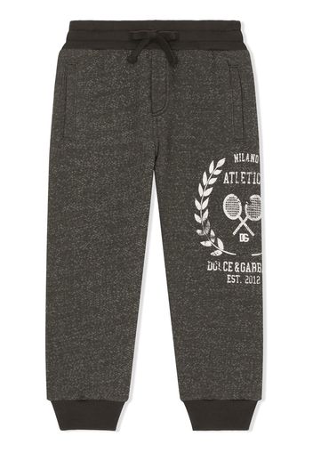 Dolce & Gabbana Kids Pantaloni sportivi con logo - Grigio