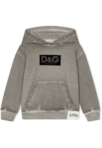 Dolce & Gabbana Kids Felpa con cappuccio - Grigio