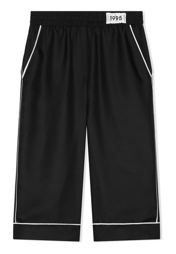 Dolce & Gabbana Kids Pantaloni sportivi con applicazione - Nero