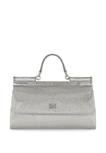 Dolce & Gabbana Borsa tote Sicily metallizzata - Argento