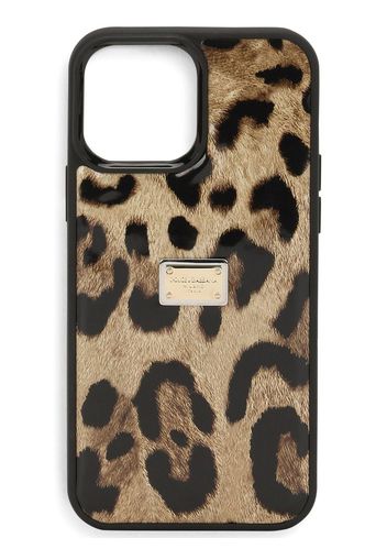 Dolce & Gabbana Cover per iPhone 13 Pro con stampa - Nero