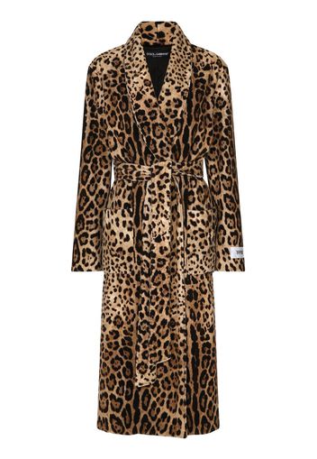 Dolce & Gabbana Cappotto leopardato - Marrone