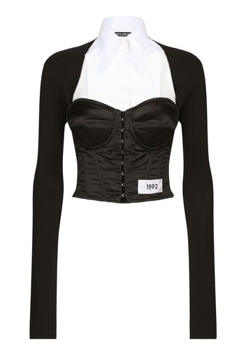 Dolce & Gabbana Corsetto con strato camicia - Nero