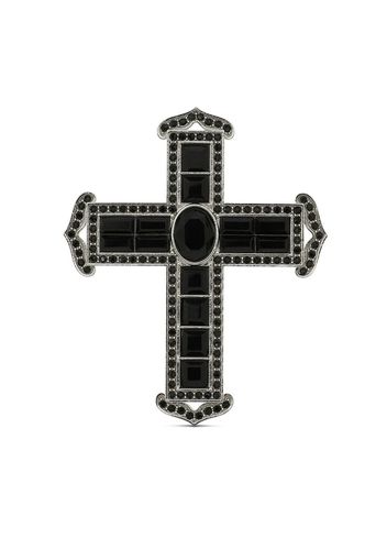 Dolce & Gabbana Anello con croce di cristalli - Argento