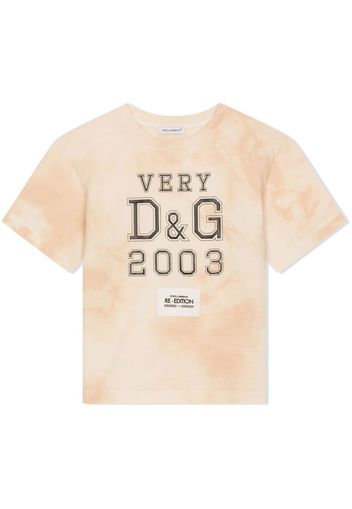 Dolce & Gabbana Kids T-shirt con stampa - Arancione