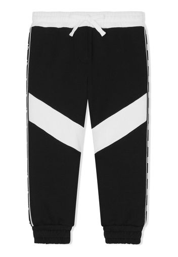 Dolce & Gabbana Kids Pantaloni sportivi con banda logo - Nero