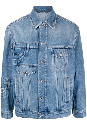 Dolce & Gabbana patchwork denim jacket - Blu