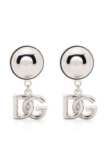 Dolce & Gabbana logo-charm stud earrings - Argento