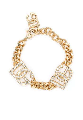 Dolce & Gabbana crystal-embellishment link-chain bracelet - Oro