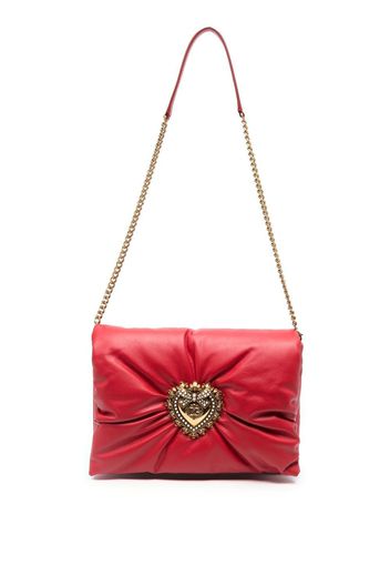 Dolce & Gabbana logo-plaque shoulder bag - Rosso