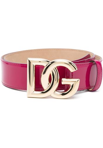 Dolce & Gabbana DG-Logo Calfskin belt - Rosa