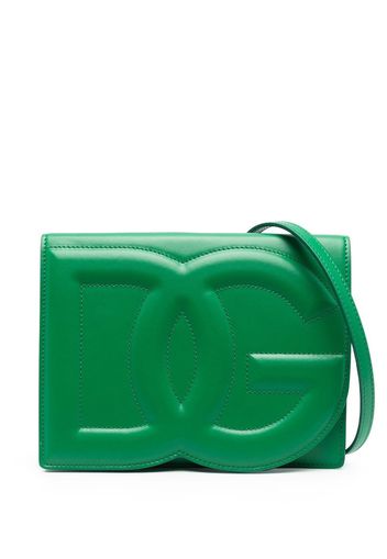 Dolce & Gabbana DG Logo leather crossbody bag - Verde