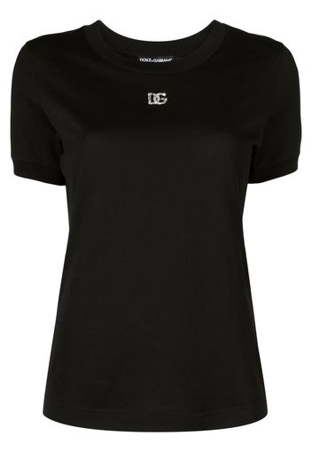 Dolce & Gabbana crystal-embellished round-neck T-shirt - Nero