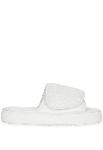 Dolce & Gabbana Pantofole con logo goffrato - Bianco