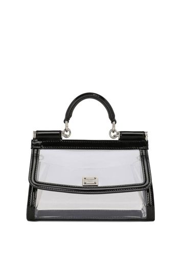 Dolce & Gabbana Borsa tote Sicily trasparente - Nero