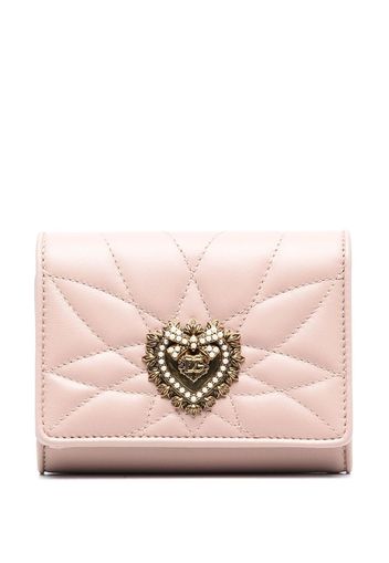 Dolce & Gabbana Devotion logo-plaque wallet - Rosa