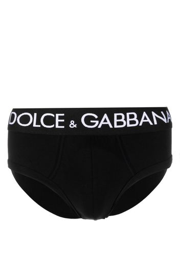 Dolce & Gabbana logo-print stretch-cotton briefs - Nero