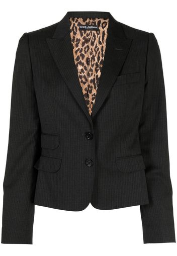 Dolce & Gabbana Blazer monopetto gessato - Nero