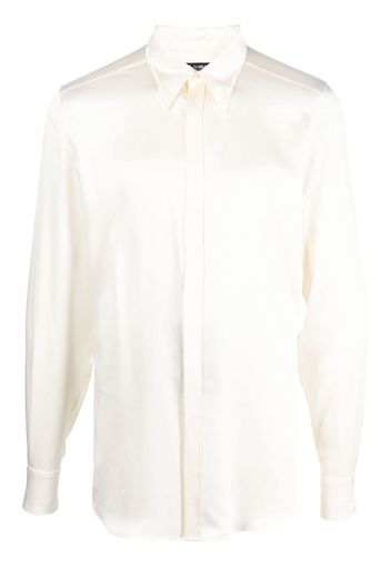 Dolce & Gabbana long-sleeved silk shirt - Bianco