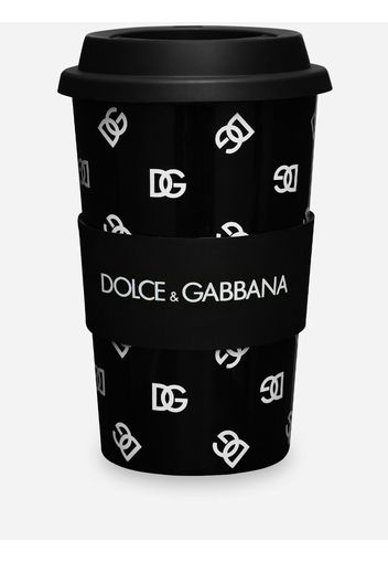 Dolce & Gabbana DG print reusable coffee cup - Nero