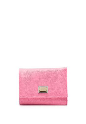 Dolce & Gabbana logo-plaque compact wallet - Rosa