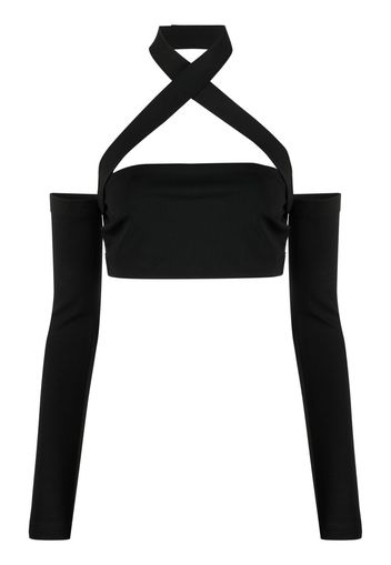 Dolce & Gabbana cross-strap cut-out top - Nero