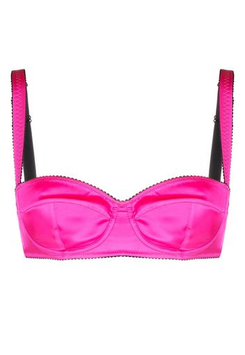 Dolce & Gabbana satin-finish balconette-style bra - Rosa