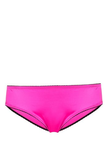 Dolce & Gabbana contrasting scalloped-trim hipster briefs - Rosa