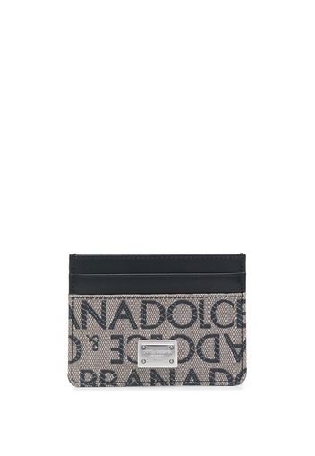 Dolce & Gabbana logo jacquard card holder - Nero