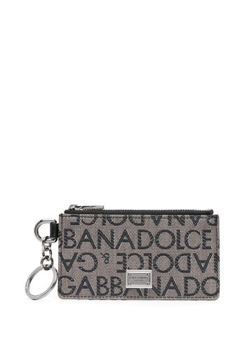 Dolce & Gabbana keyring-attachment monogram-pattern wallet - Toni neutri