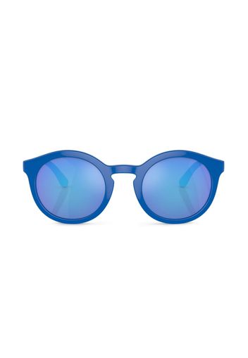 Dolce & Gabbana Kids logo-print round-frame sunglasses - Blu