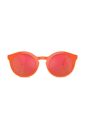 Dolce & Gabbana Kids logo-print round-frame sunglasses - Arancione