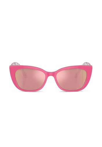 Dolce & Gabbana Kids floral-print cat-eye frame sunglasses - Rosa