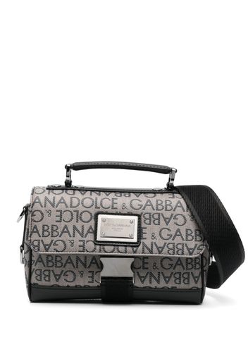 Dolce & Gabbana logo-print messenger bag - Marrone