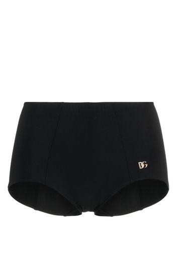 Dolce & Gabbana logo-plaque bikini shorts - Nero