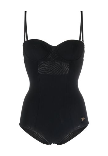 Dolce & Gabbana logo-plaque swimsuit - Nero