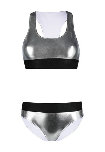 Dolce & Gabbana metallic-effect bikini - Argento