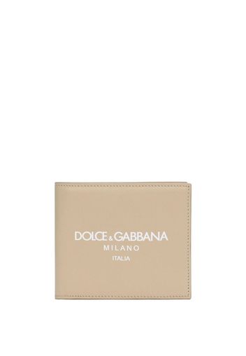 Dolce & Gabbana logo-print leather wallet - Toni neutri