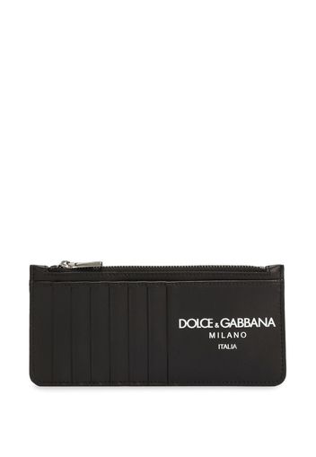 Dolce & Gabbana logo-print leather wallet - Nero