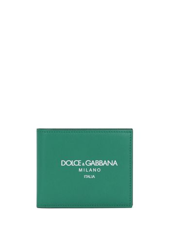 Dolce & Gabbana Portafoglio in pelle con stampa - Verde