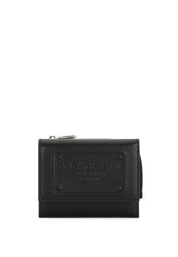 Dolce & Gabbana logo-embossed leather wallet - Nero