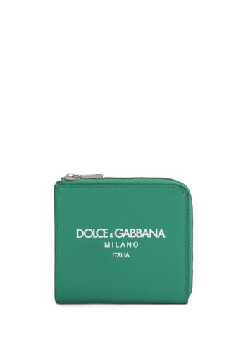 Dolce & Gabbana Portafoglio in pelle con stampa - Verde