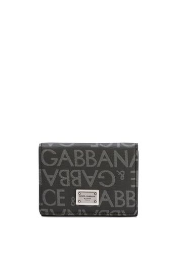 Dolce & Gabbana logo-plaque jacquard wallet - Nero