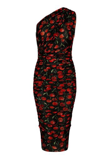 Dolce & Gabbana Abito midi con stampa - Nero