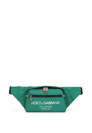 Dolce & Gabbana embossed-logo belt bag - Verde