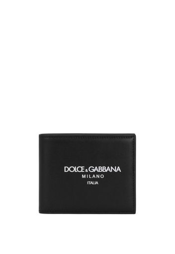 Dolce & Gabbana Portafoglio in pelle con stampa - Nero