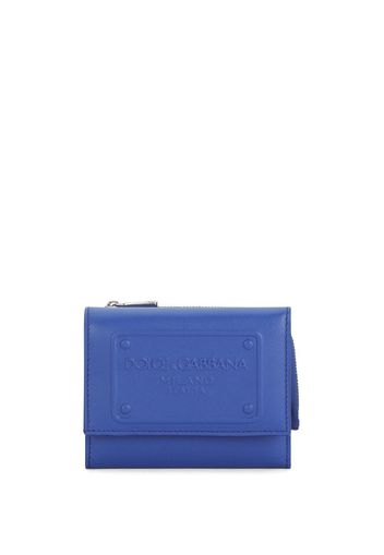 Dolce & Gabbana logo-embossed leather wallet - Blu