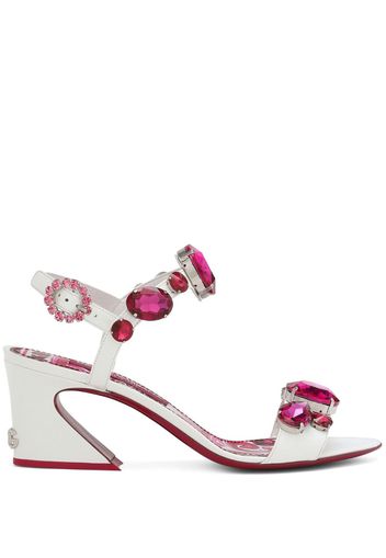 Dolce & Gabbana Sandali con strass - Bianco