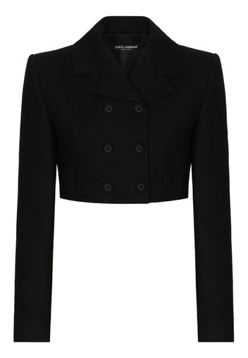 Dolce & Gabbana Blazer doppiopetto crop - Nero