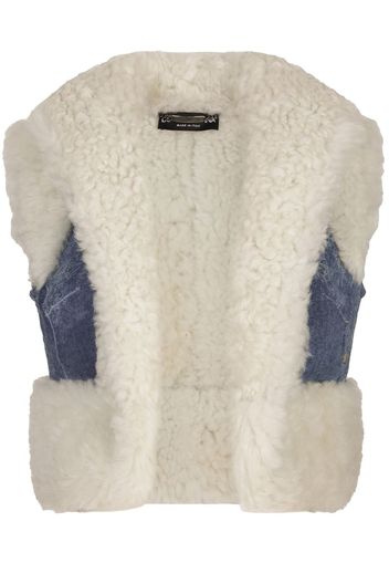 Dolce & Gabbana Gilet denim crop - Blu